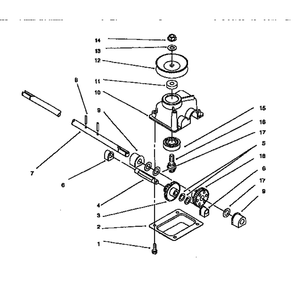 Gear Case Assembly Diagram and Parts List for 10314-7900001ANDUP  Lawn Boy Lawn Mower